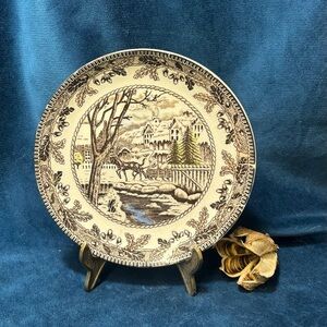 “Spring of New England” - Japan brown transferware- Scenic Design